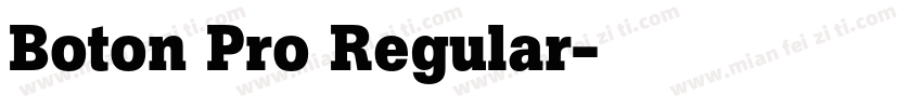 Boton Pro Regular字体转换